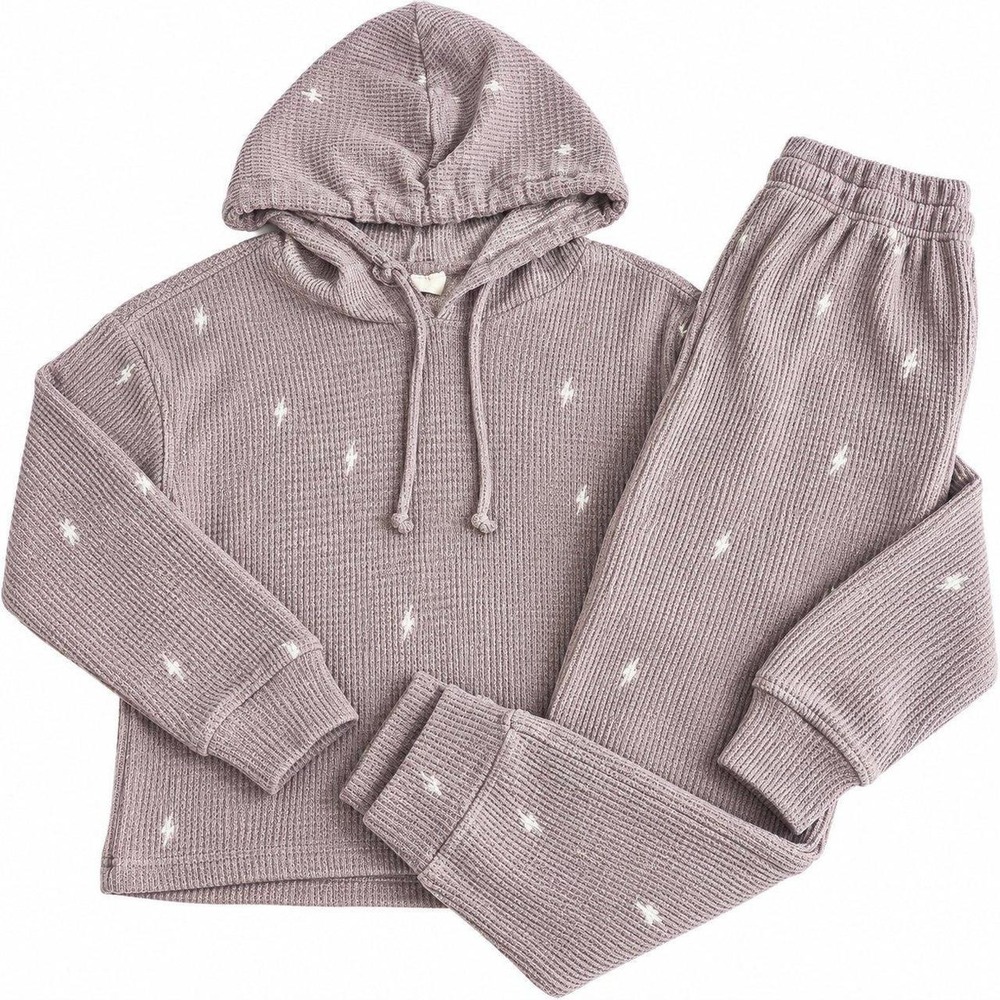 Purple Lighting Bolt Sweat Suit / Jogger (Sz. XS)